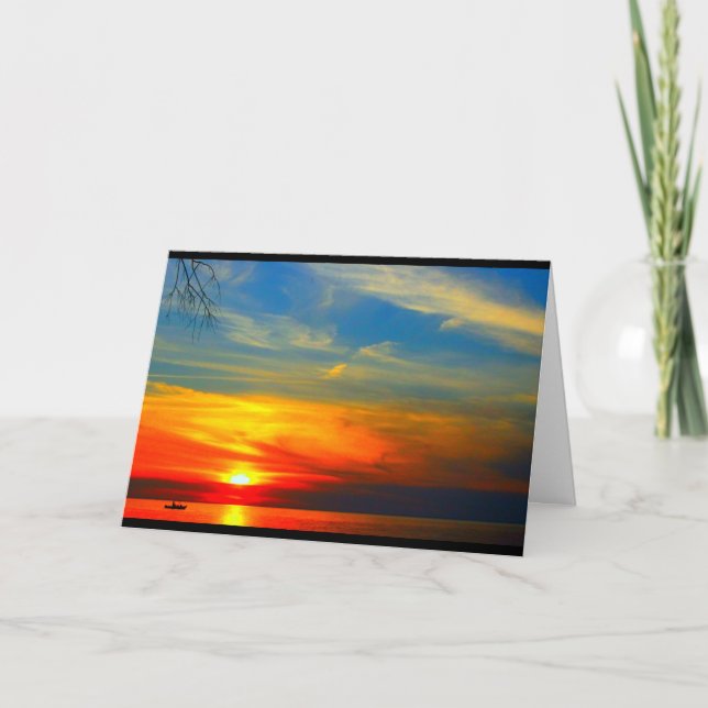 Lake Winnebago Sunset Any Occasion Card (Front)