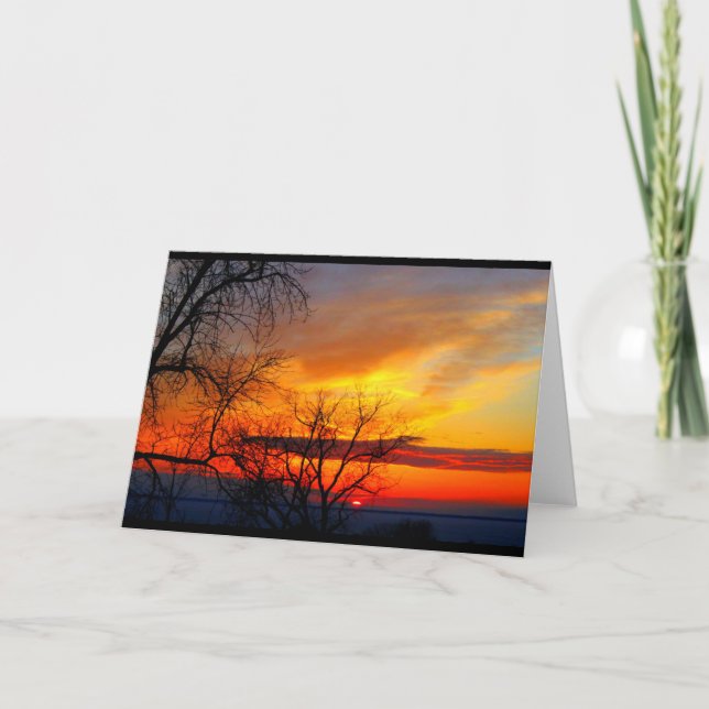 Lake Winnebago Sunset Any Occasion Card (Front)