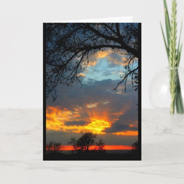 Lake Winnebago Sunset Thinking Of You Card (Front)
