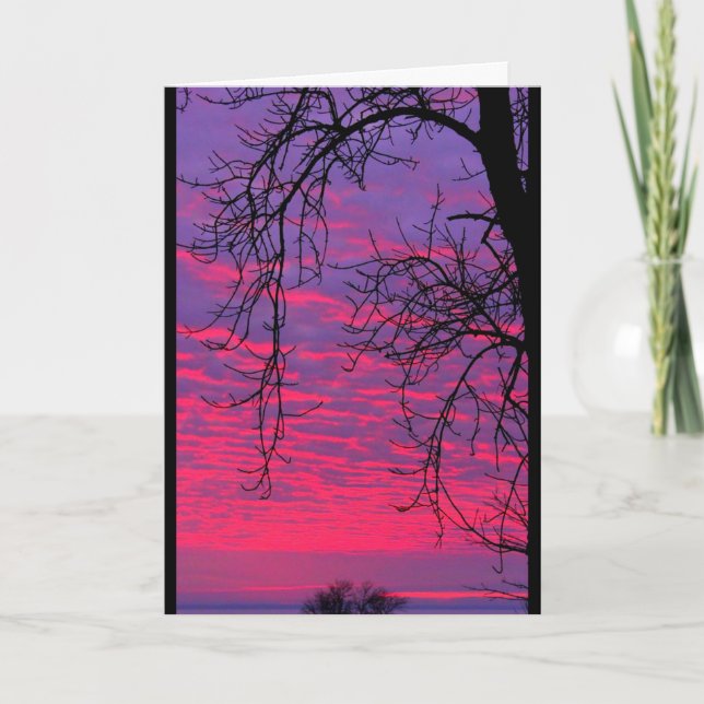 Lake Winnebago Sunset Thinking Of You Card (Front)