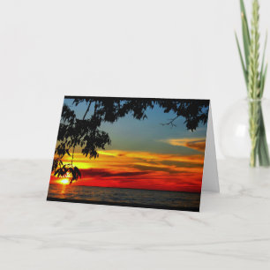 Lake Winnebago Sunset Thinking Of You Card