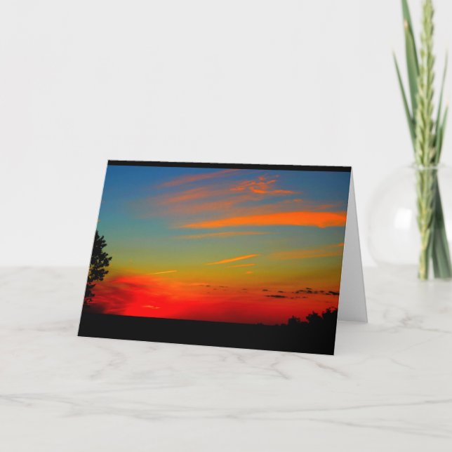 Lake Winnebago Sunset Thinking Of You Card (Front)