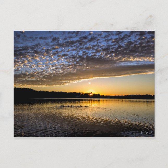 Lake Winnemaug Sunrise Postcard (Front)