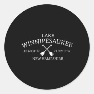 Lake Winnipesaukee Classic Round Sticker