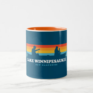 Lake Winnipesaukee New Hampshire Canoe Two-Tone Coffee Mug