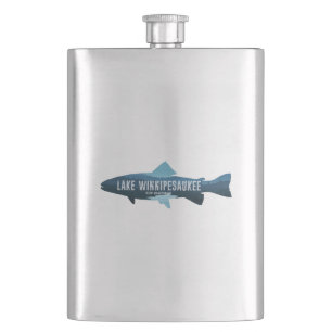 Lake Winnipesaukee New Hampshire Fish Hip Flask