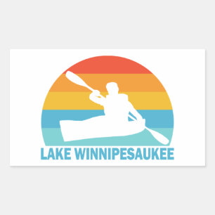 Lake Winnipesaukee New Hampshire Kayak Rectangular Sticker