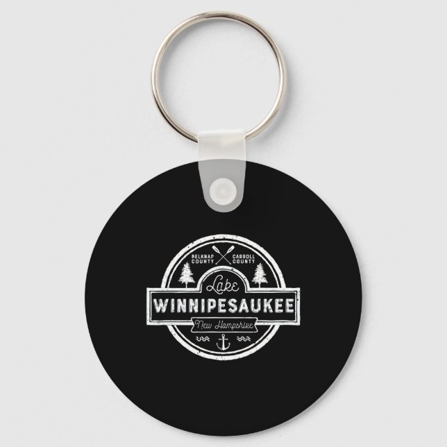 Lake Winnipesaukee New Hampshire Men Women Camng  Key Ring (Front)