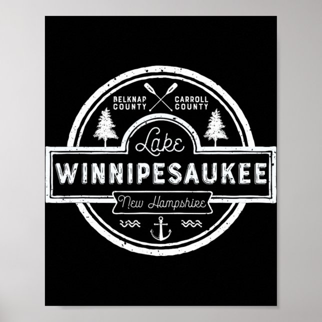 Lake Winnipesaukee New Hampshire Men Women Camng  Poster (Front)