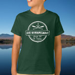 Lake Winnipesaukee NH custom town, name, anchor T-Shirt<br><div class="desc">Lake Winnipesaukee, New Hampshire nautical anchor design is personalised with your town (such as Moultonborough, Wolfeboro, Meredith, Alton, Gilford, Weirs Beach, etc.) and your name (or delete). This retro, vintage style design features a white circle, anchor, crisscrossed paddles and a bold banner that reads Lake Winnipesaukee. Perfect for the boating...</div>