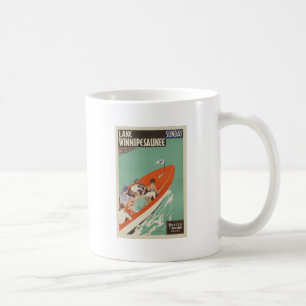 Lake Winnipesaukee NH Railroad Vintage Travel Coffee Mug
