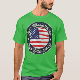 Lake Winnipesaukee - Patriotic New Hampshire Souve T-Shirt