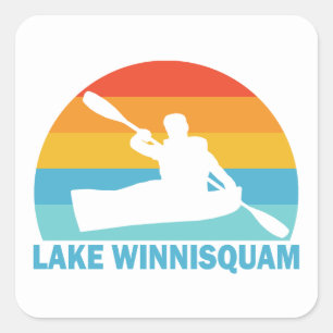 Lake Winnisquam New Hampshire Kayak Square Sticker