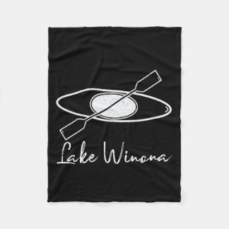 Lake Winona Kayaking Kayak Boating Sailing Rafting Fleece Blanket