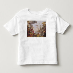Lake with geese, storks, parrots and herons toddler T-Shirt