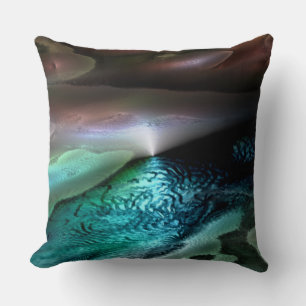 Lake with ripples in the night desert, digital cushion