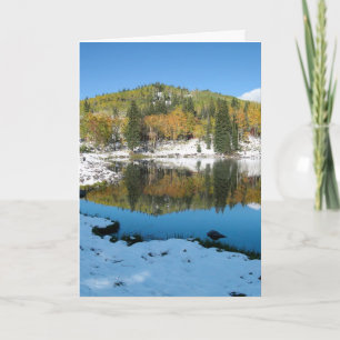 Lake with Snow Blank Photo Greeting Card