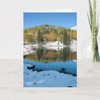 Lake with Snow Blank Photo Greeting Card