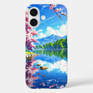 Lake with Spring Mountains iPhone 16 Case