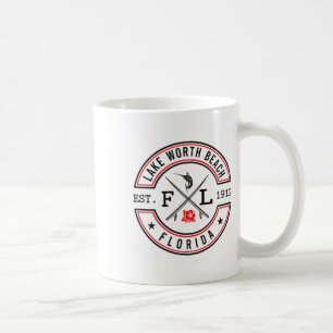 Lake Worth Beach Florida Fl Retro Surfer Beach Fro Coffee Mug