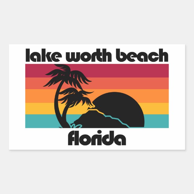 Lake Worth Beach Florida Rectangular Sticker (Front)