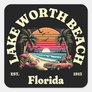 Lake Worth Beach,Florida Square Sticker