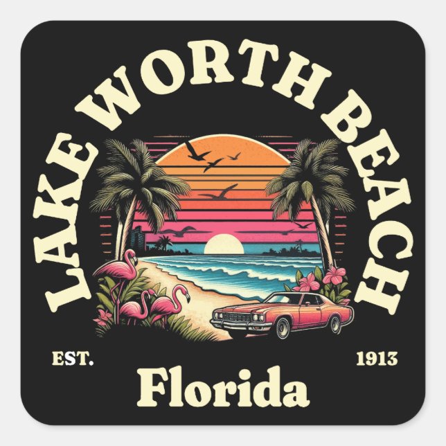 Lake Worth Beach,Florida Square Sticker (Front)