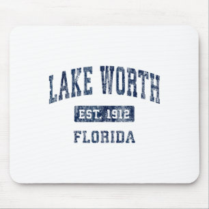Lake Worth Florida Fl Vintage Established Sports D Mouse Mat