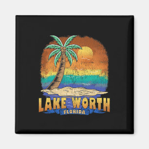 Lake Worth Florida Vintage Distressed Souvenir  Magnet