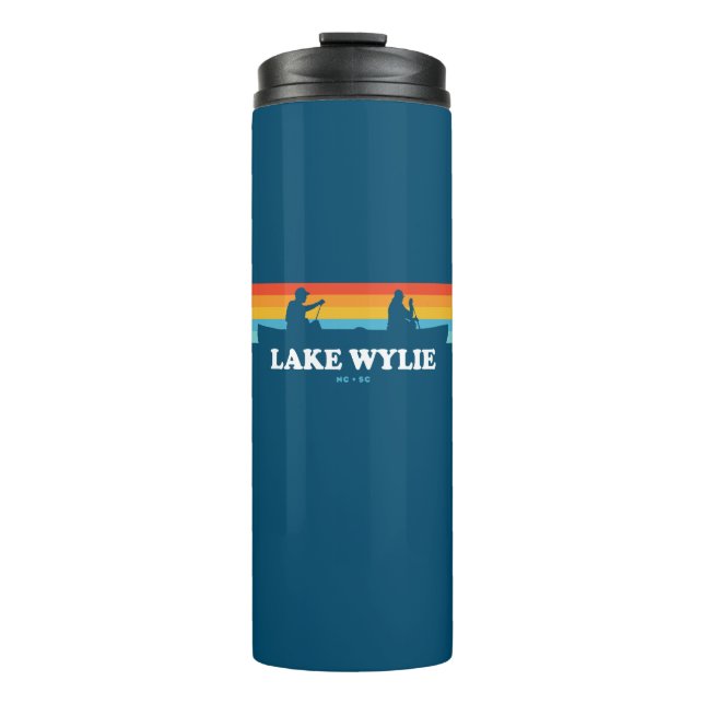 Lake Wylie North Carolina South Carolina Canoe Thermal Tumbler (Front)