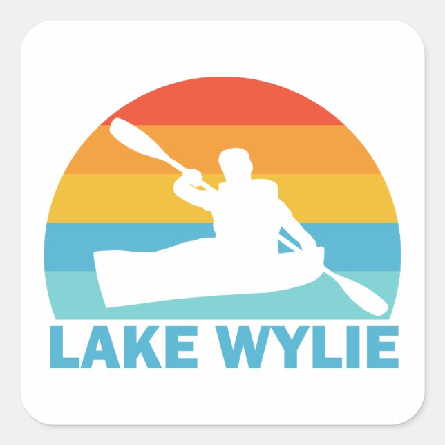 Lake Wylie North Carolina South Carolina Kayak Square Sticker (Front)