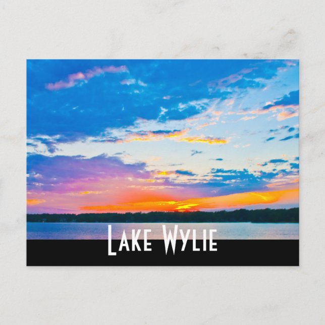Lake Wylie sunset Postcard (Front)
