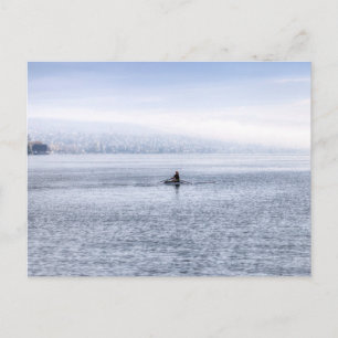 Lake Zurich Single Scull Holiday Postcard