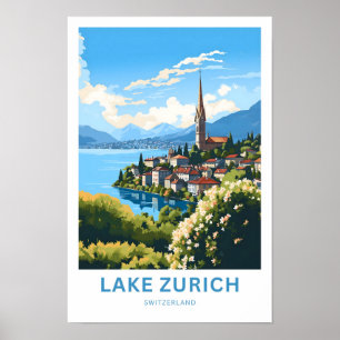 Lake Zurich Switzerland Travel Print
