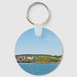Lake Zurich, view to the Bellewue bridge Key Ring