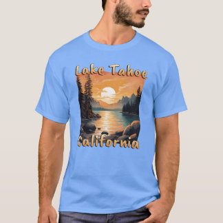 Lakeahoe California Nevada USA Vacation Camping fa T-Shirt