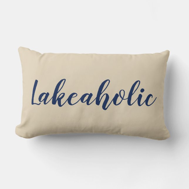 Lakeaholic | Lake House Pillow  (Front)