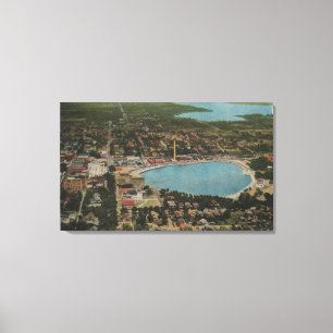 Lakeland, Florida - Aerial City View Showing Canvas Print