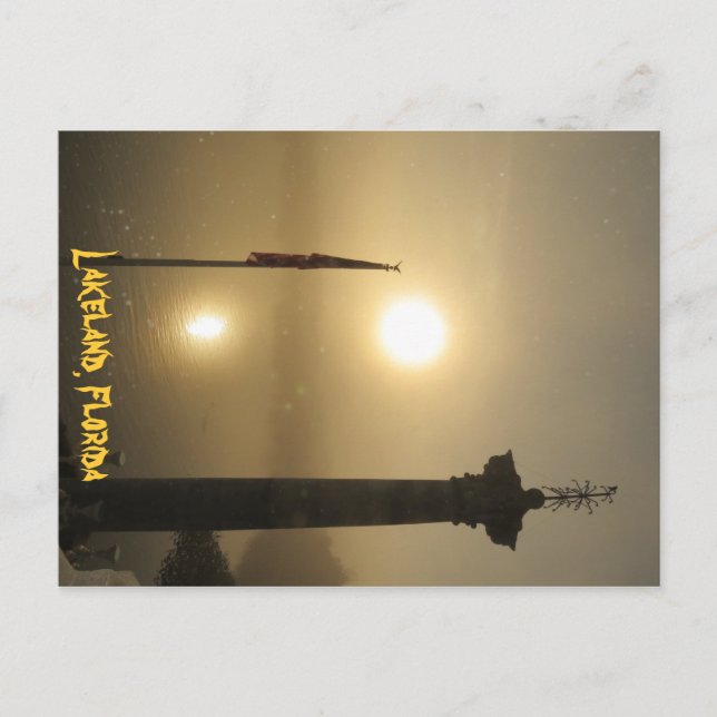 Lakeland Florida Foggy Morning Postcard (Front)