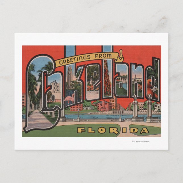 Lakeland, Florida - Large Letter Scenes Postcard (Front)