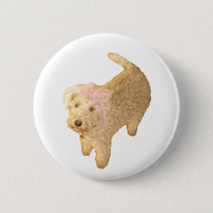 Lakeland terrier 6 cm round badge