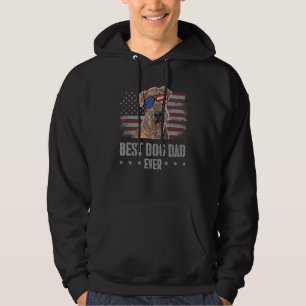 Lakeland Terrier Best Dog Dad Ever Retro Usa Ameri Hoodie