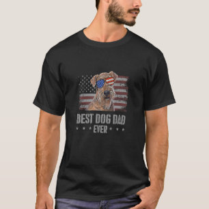 Lakeland Terrier Best Dog Dad Ever Retro Usa Ameri T-Shirt