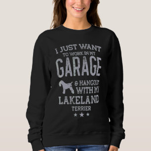 Lakeland Terrier Dad Car Garage Hangout Men Sweatshirt