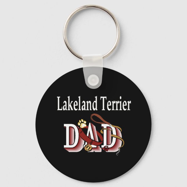 Lakeland Terrier dad Keychain (Front)