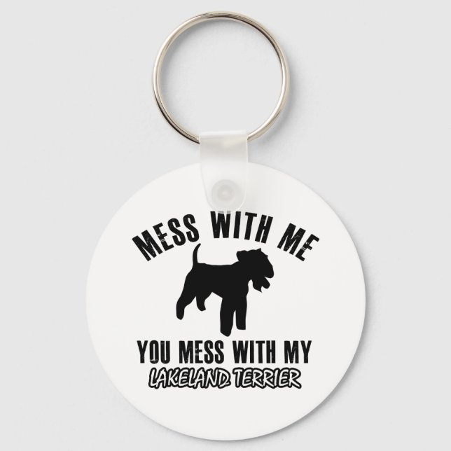 Lakeland Terrier designs Key Ring (Front)