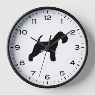 Lakeland Terrier Dog Breed Silhouette Clock