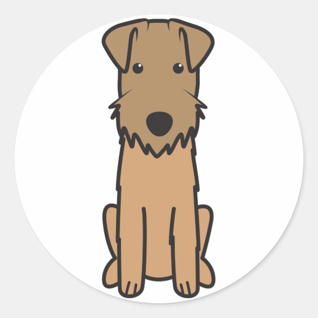 Lakeland Terrier Dog Cartoon Classic Round Sticker (Front)