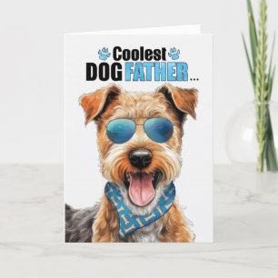 Lakeland Terrier Dog Coolest Dad Father's Day Holiday Card
