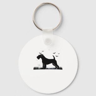 Lakeland Terrier Dog � Halloween Moon Silhouette C Key Ring
